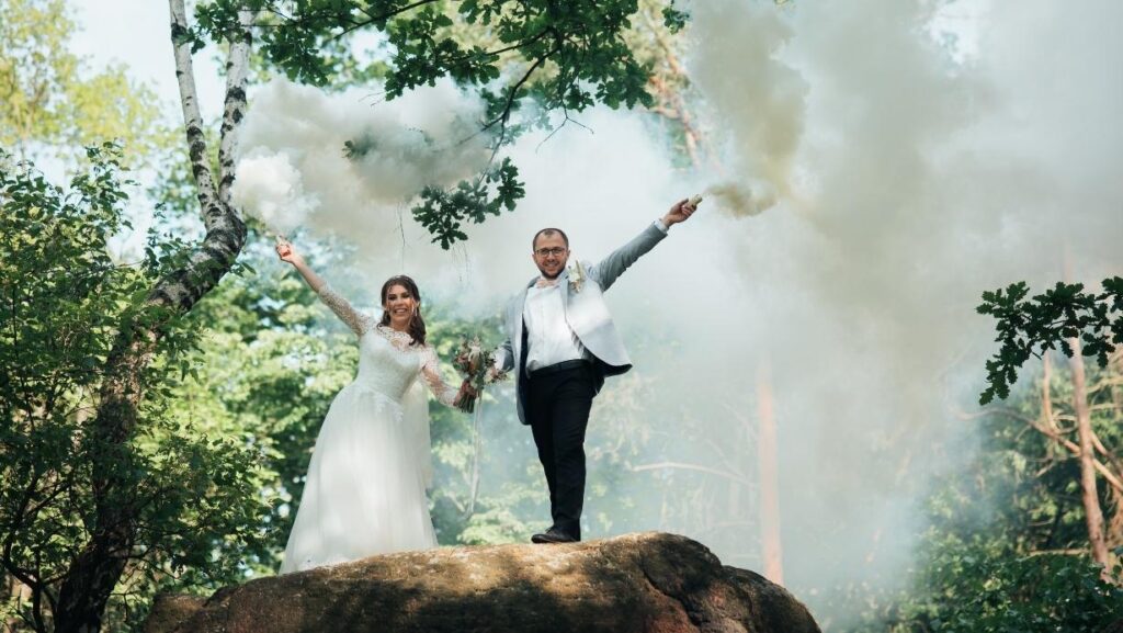 fumigènes pour un mariage